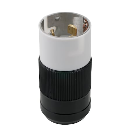 Marinco Locking Plug, Non-NEMA, 50 A, 125/250V AC, 3 Pole, Screw Terminals CS6365N